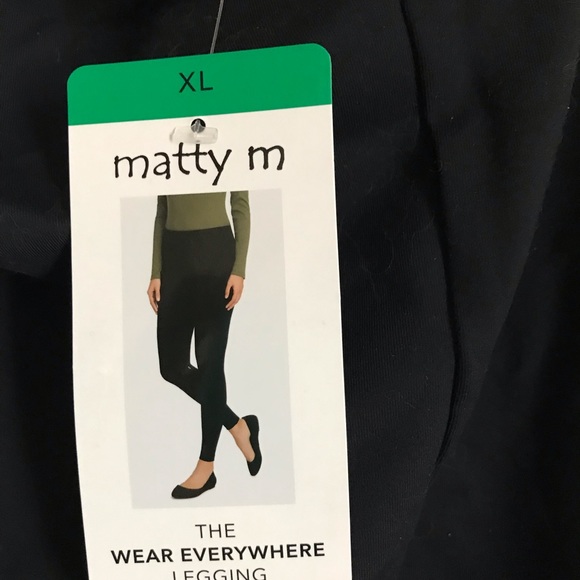 Matty M black leggings, NWT, size XL - Picture 3 of 3